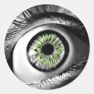 Stickers Halloween effrayants pour les yeux verts