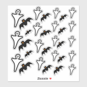 Stickers Halloween Fantômes éffrayants et chauves-