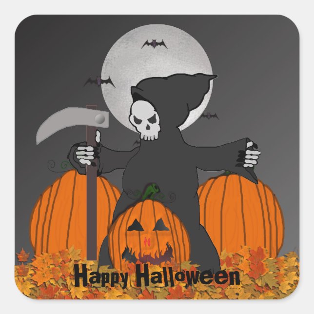 Stickers Halloween faucheuse (Devant)
