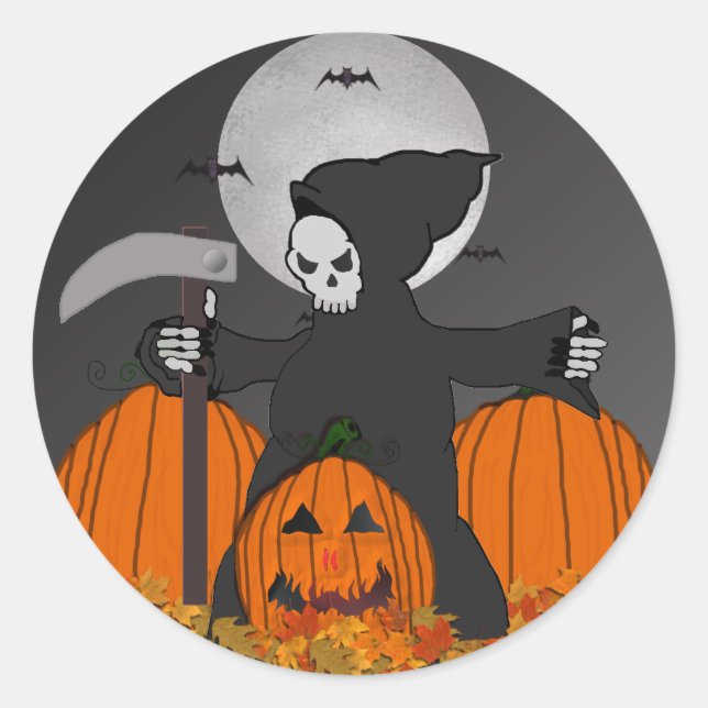 Stickers Halloween faucheuse (Devant)