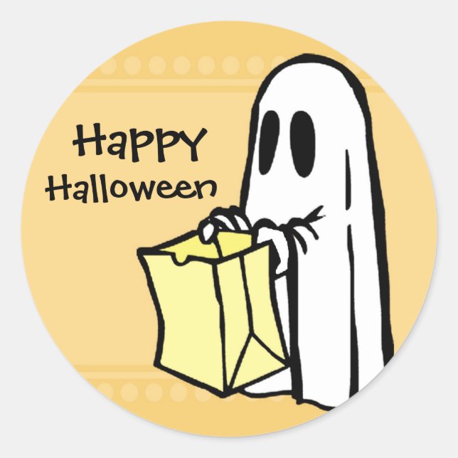 Stickers Halloween Ghost Happy (Devant)