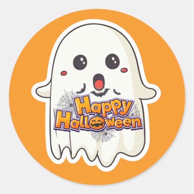 Stickers Halloween Ghost Kiss-Cut (Devant)