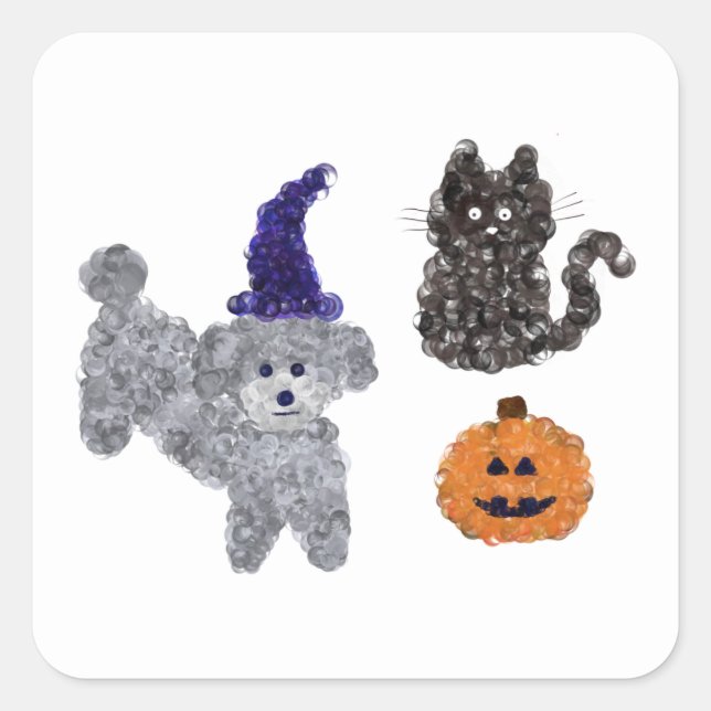 Stickers Halloween Gray Pooders #1 (Devant)
