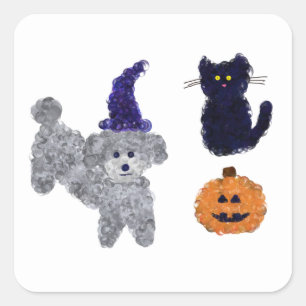 Stickers Halloween Gray Pooders #2