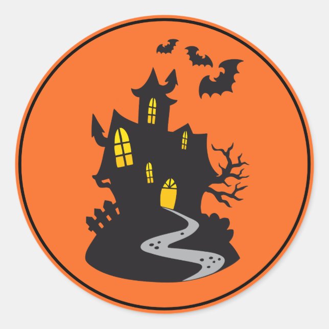 Stickers Halloween Haunted House (Devant)