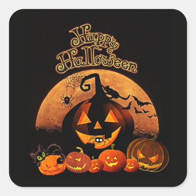 Stickers Halloween heureux (Devant)