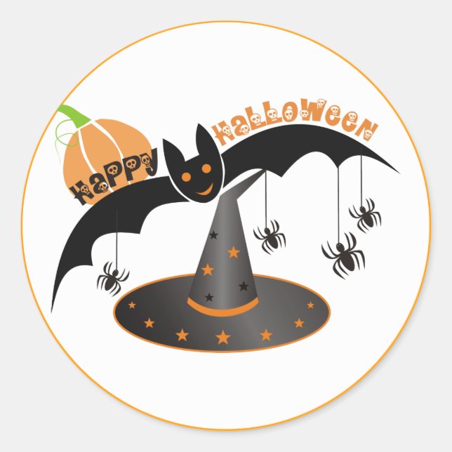 Stickers Halloween heureux (Devant)