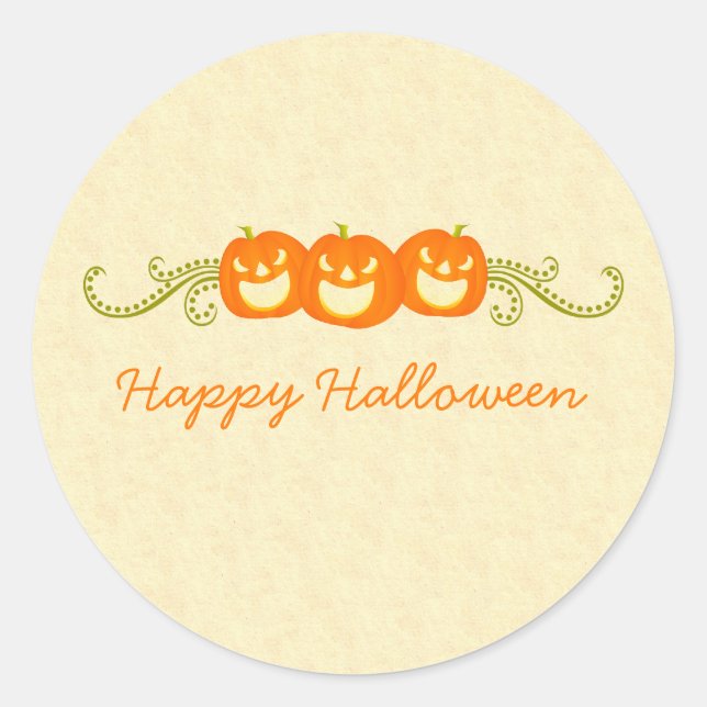 Stickers Halloween joyeusement Citrouilles (Devant)
