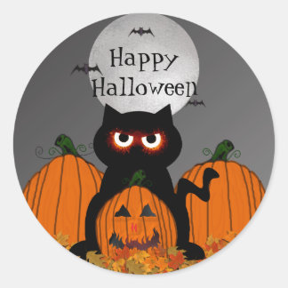Stickers Halloween Kitty éffrayant