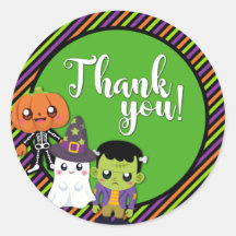 Stickers Halloween Monster Merci Party Favoriser