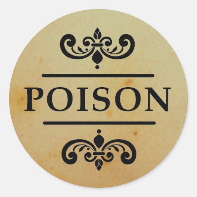 Stickers Halloween Poison vintage Apothecary Étiqu (Devant)