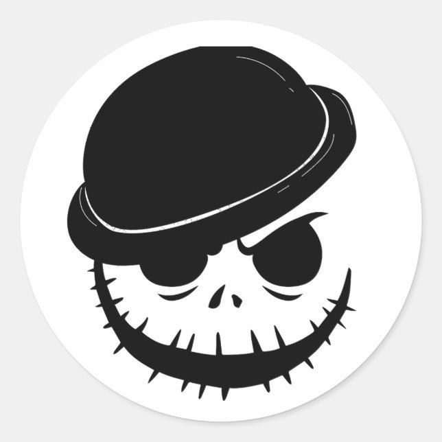 Stickers Halloween squelette en colère (Devant)