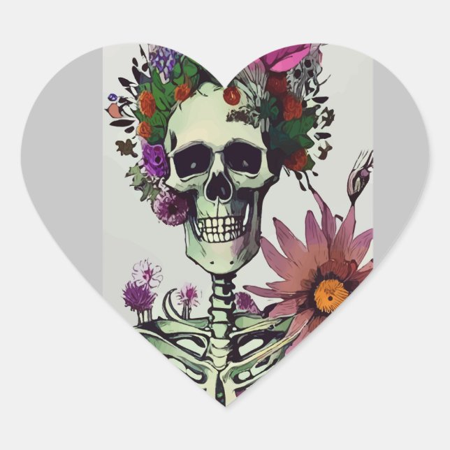 Stickers halloween squelette jamais mieux (Devant)