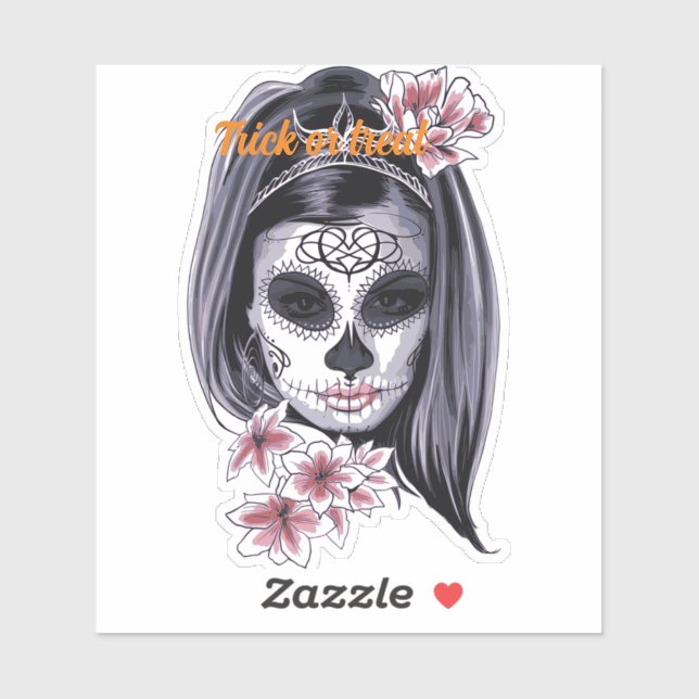 Stickers Halloween tour ou traiter (Feuille)