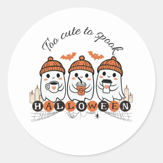 Stickers Halloween trop mignons pour parler (Devant)