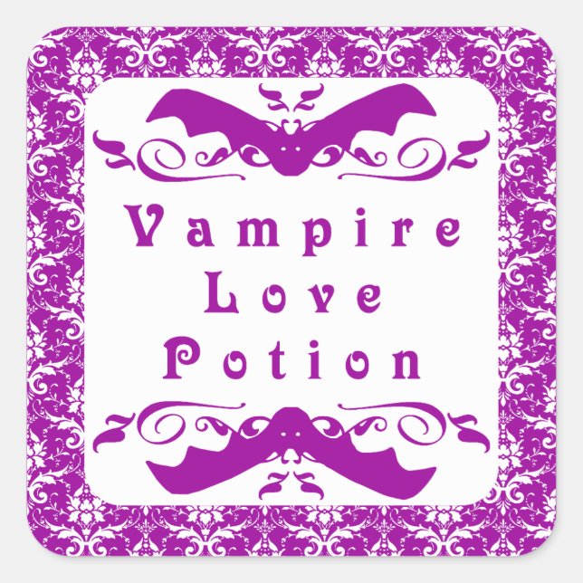 Stickers Halloween Vampire Love Potion (violet) (Devant)