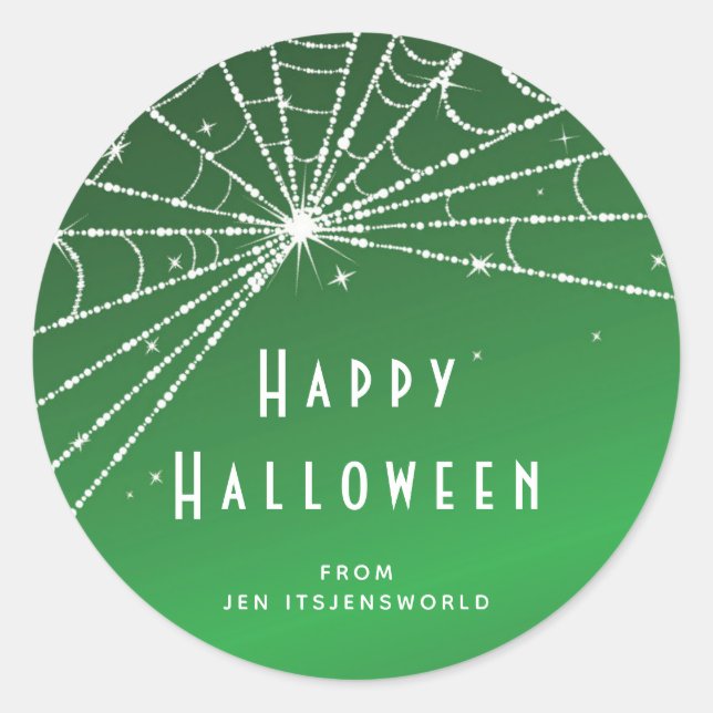 Stickers Halloween Web Spider personnalisé (Devant)