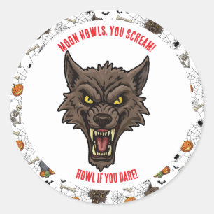 🐺 Stickers Halloween Werewolf & Étiquettes 🎃 💀