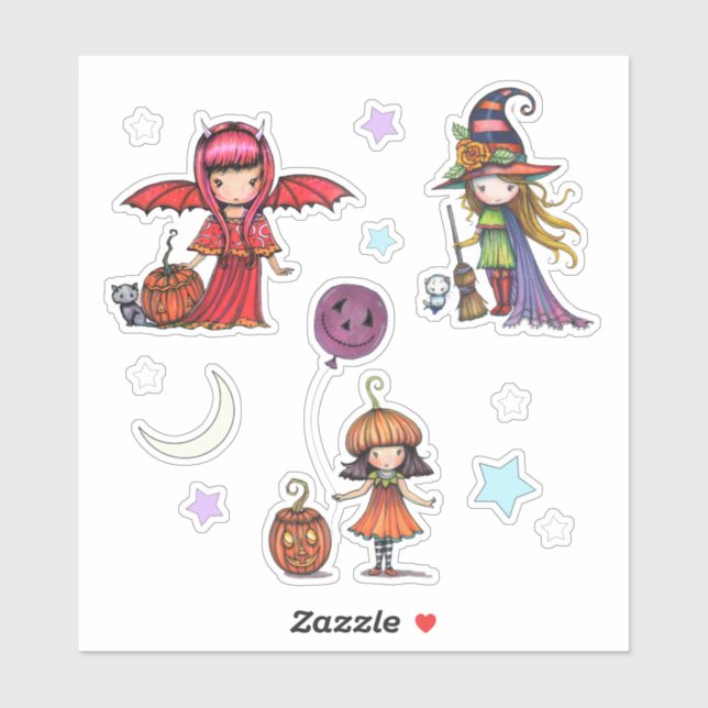Stickers Halloween Whimsical Molly Harrison (Feuille)