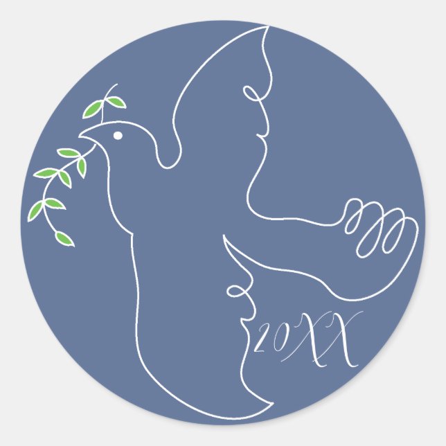 Stickers Hanoukka (1 1/2"/3") "Chianukah Dove" (Devant)