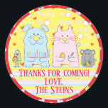 Stickers Hanoukka (1 1/2" ou 3")Chat, Chien n amis<br><div class="desc">Stickers Hanoukka (1 1/2" ou 3"). Chat, chien, souris et oiseau se préparent pour Hanoukka avec leur menorah, latkes, dreidels et beignets de gelée! Personnalisez en changeant la taille, le style, la couleur et le libellé de la police. Autant d'utilisations : autocollants cadeau, autocollants Merci sur les sacs à gâteaux,...</div>