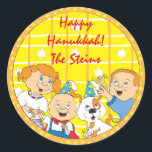 Stickers Hanoukka (1 1/2" ou 3") Hanoukka Fun !<br><div class="desc">Personnalisez en changeant la taille, le style, la couleur et le libellé de la police. Autant d'utilisations : autocollants cadeau, autocollants Merci sur les sacs à gâteaux, toppers de gâteaux (bâton sur le carton lourd, autocollant découpé, cure-dents à ruban sur le dos du carton), ou que diriez-vous des étiquettes cadeaux...</div>
