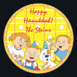 Stickers Hanoukka (1 1/2" ou 3") Hanoukka Fun !<br><div class="desc">Personnalisez en changeant la taille, le style, la couleur et le libellé de la police. Autant d'utilisations : autocollants cadeau, autocollants Merci sur les sacs à gâteaux, toppers de gâteaux (bâton sur le carton lourd, autocollant découpé, cure-dents à ruban sur le dos du carton), ou que diriez-vous des étiquettes cadeaux...</div>