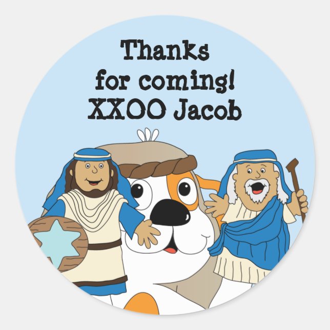 Stickers Hanoukka (1 1/2" ou 3") personnalisés (Devant)