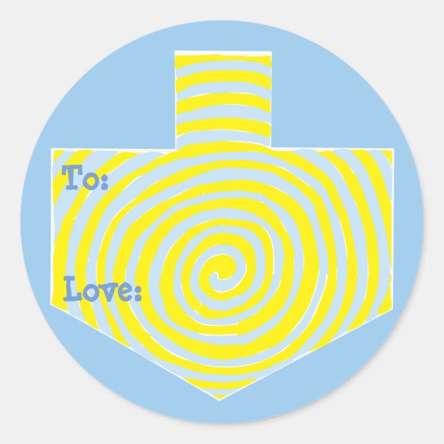 Stickers Hanoukka Round (1 1/2", 3") Personnalisé (Devant)