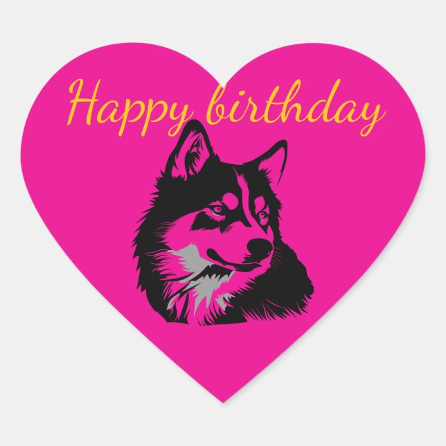 Stickers Happy birthday party  (Devant)