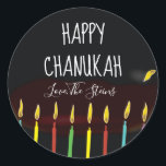 Stickers "Happy Chanukah" Menorah bougies<br><div class="desc">stickers Hanoukka/Holiday, personnalisez. Heureux Chanukah Menorah bougies. Choisissez parmi les autocollants 1 1/2" et 3". Personnalisez en supprimant et en remplaçant le texte par votre propre message. Choisissez la taille, le style et la couleur de votre police préférée. Merci de vous être arrêté et de faire du shopping par !...</div>
