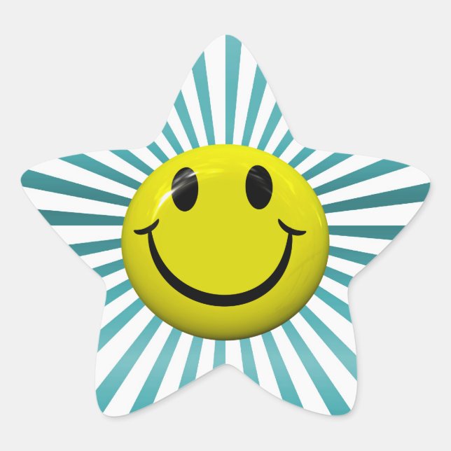 Stickers Happy Face Fun Star (Devant)