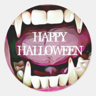 Stickers Happy Halloween Vampire Fangs
