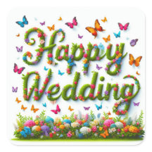 Stickers Happy Mariage