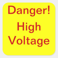 Stickers haute tension en danger
