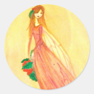 Stickers Heart Fairy Round