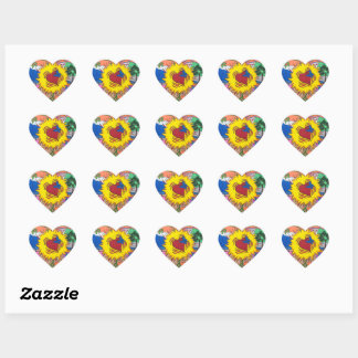 Stickers Heart You - Feuille de 20