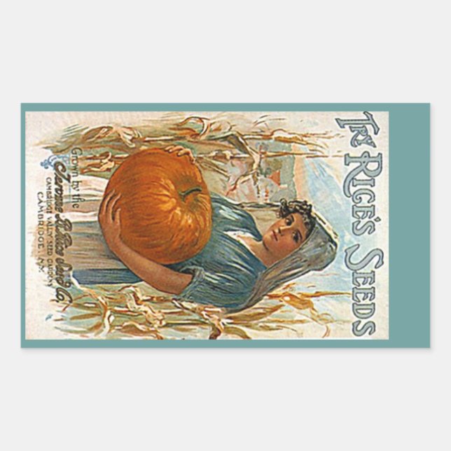 STICKERS Heirloom Antique Citrouille Graines de pr (Devant)