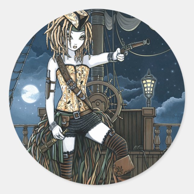Stickers "Helena" Sky Pirate Ship Moon Fae (Devant)