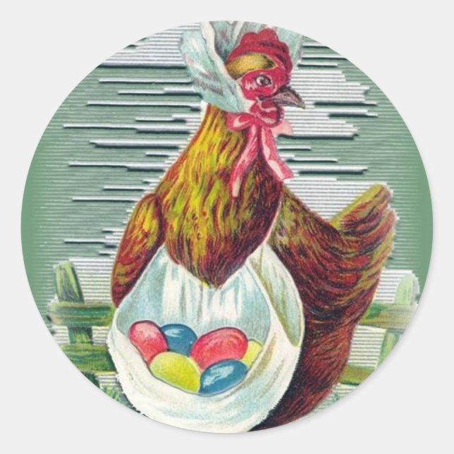 Stickers Hen et Oeufs de Pâques (Devant)