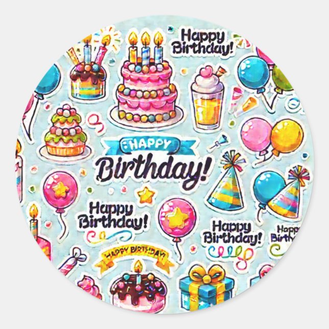 Stickers heureux anniversaire Halloween (Devant)
