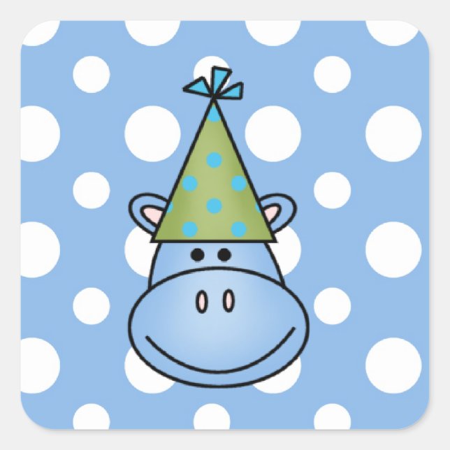 Stickers Hippo bleu (Devant)