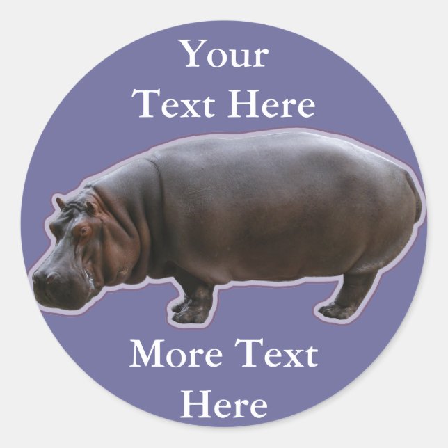 Stickers Hippopotame (Devant)