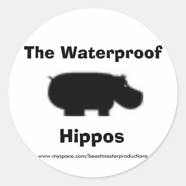 Stickers Hippopotames officiels étanches (Devant)