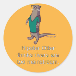 Stickers Hipster Otter