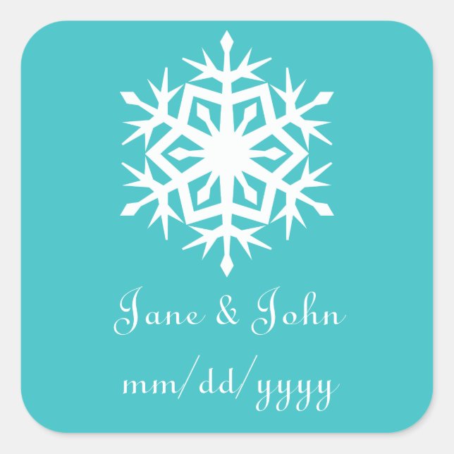 Stickers hiver en Turquoise (Devant)