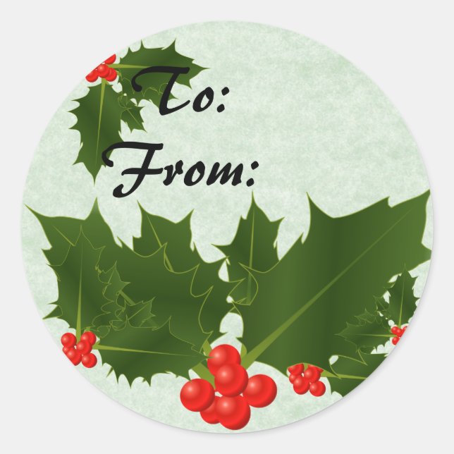 Stickers Holly To et From (Devant)
