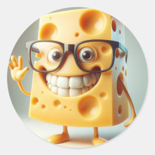 Stickers Homme au fromage idiot