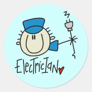 Stickers Homme Electricien