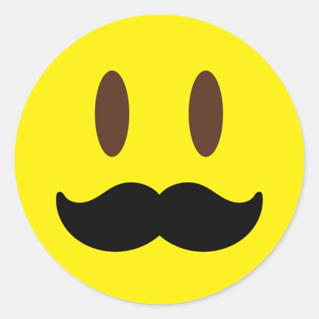 Stickers Homme Mustache Emoji (Devant)